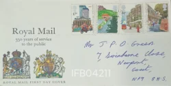UK Britain Royal Mail 350 years of Service to the Public FDC IFB04211