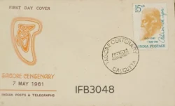 India 1961 Rabindranath Tagore Centenary FDC RARE Calcutta Cancellation IFB03048