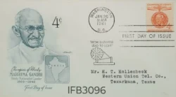 USA 1961 Honouring Mahatma Gandhi Champion of Liberty FDC Washington Cancelled IFB03096