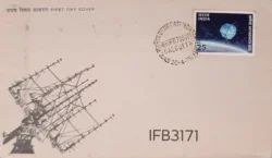India 1975 First Indian Satellite Aryabhata Space FDC Calcutta Cancelled IFB03171