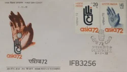 India 1972 Asia 72 Fair Trade and Commerce 2v FDC Calcutta Cancelled IFB03256