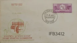 India 1965 International Telecommunication Union Centenary Technology FDC Calcutta Cancelled IFB03412