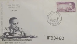India 1966 Homi Bhabha Nuclear Scientist FDC Calcutta Cancelled IFB03460