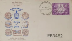 India 1967 Survey of India Bicentenary FDC Calcutta Cancelled IFB03482