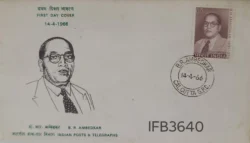 India 1966 Dr Bhimrao Ambedkar FDC Calcutta Cancelled IFB03640