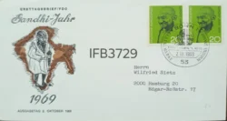 Germany 1969 Mahatma Gandhi Birth Centenary Cancelled Special Cover IFB03729