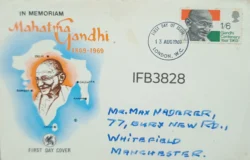 UK Great Britain 1969 Mahatma Gandhi Centenary Year FDC London W.C. Cancelled IFB03828