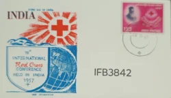 India 1957 19th International Red Cross Conference Held in India Rare Private FDC Bangalore Cancelled IFB03842