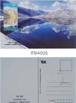 India 2006 Himalayan Lake Chandra Tal Picture Postcard Kolkata Cancelled IFB04005