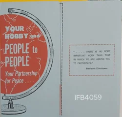 USA Your Hobby and People to People Your Partnership for Peace President Eisenhower Booklet Literature IFB04059