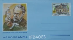 Vatican CIty 1995 Centenary to the death of Louis Pasteur mint Aerogramme IFB04063