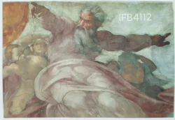 Vatican City Creation of the Sun and Moon Sistine Chapel by Michelangelo Christianity Picture Postcard IFB04112