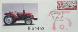 India 2021 75th Years of Mahindra Group Tractor Automobile Special Private Cover New Delhi Cancelled IFB04463