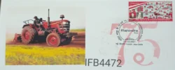 India 2021 75th Years of Mahindra Group Tractor Automobile Special Private Cover New Delhi Cancelled IFB04472