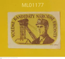 Czechoslovakia Workers We Vote for The National Candidates matchbox Label ML01177