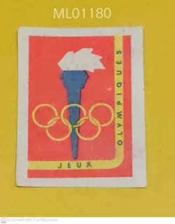 Czechoslovakia Olympic Games Torch Rings matchbox Label ML01180