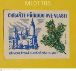 Czechoslovakia Protect Nature of your homeland matchbox Label ML01188