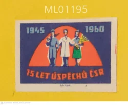 Czechoslovakia 15 years of Czechoslovak success Doctor Army matchbox Label ML01195