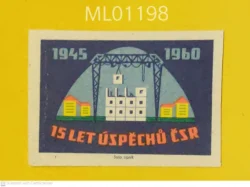 Czechoslovakia 15 years of Czechoslovak success Port matchbox Label ML01198