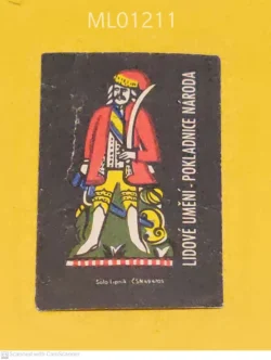 Czechoslovakia Folk Art Treasure of the Nation matchbox Label ML01211