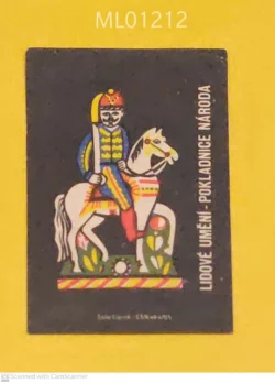 Czechoslovakia Folk Art Treasure of the Nation matchbox Label ML01212