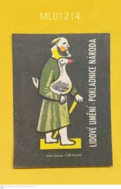 Czechoslovakia Folk Art Treasure of the Nation matchbox Label ML01214