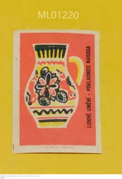 Czechoslovakia Folk Art Treasure of the Nation matchbox Label ML01220