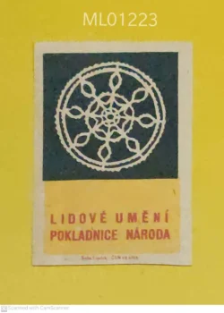 Czechoslovakia Folk Art Treasure of the Nation matchbox Label ML01223