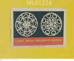 Czechoslovakia Folk Art Treasure of the Nation matchbox Label ML01224