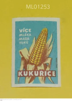 Czechoslovakia Maize Corn matchbox Label ML01253