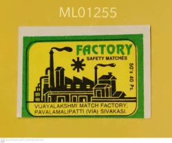 India Vijayalaskshmi Match Factory matchbox Label ML01255