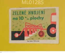 Czechoslovakia Green Fertilization agriculture matchbox Label ML01285