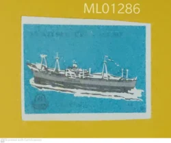 Czechoslovakia War Ship matchbox Label ML01286