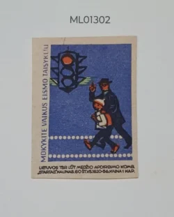 Lithuania Teach Children about the Traffic Rules matchbox Label ML01302