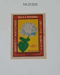 India Beli Phool Flower matchbox Label ML01309