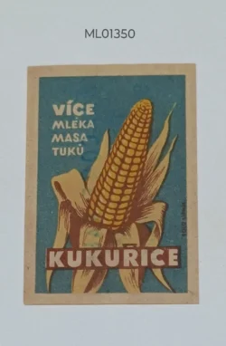 Czechoslovakia Maize Corn matchbox Label ML01350