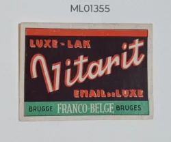 Denmark Luxe-Lak Vitarit Franco Belge matchbox Label ML01355