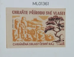 Czechoslovakia Protect Nature of your homeland tree matchbox Label ML01361