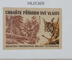 Czechoslovakia Protect Nature of your homeland Animals matchbox Label ML01369