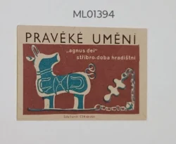 Czechoslovakia Prerequisite Art agnus dei silver-age castle matchbox Label ML01394