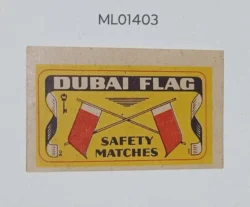 India Dubai Flag matchbox Label ML01403