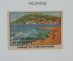 Czechoslovakia Marsa Sea Station matchbox Label ML01406