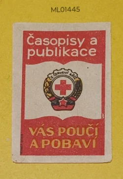 Czechoslovakia Red Cross Publications and Magazines matchbox Label ML01445