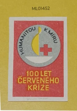 Czechoslovakia 100 Years of Red Cross matchbox Label ML01452