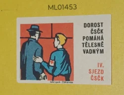 Czechoslovakia Help the Physically Disabled matchbox Label ML01453