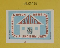 Czechoslovakia Avion Plane Park matchbox Label ML01463