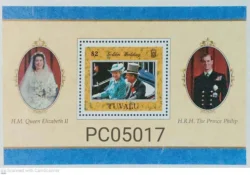 Tuvalu Golden Wedding Anniversary Queen Elizabeth and Prince Philip UMM Miniature Sheet PC05017
