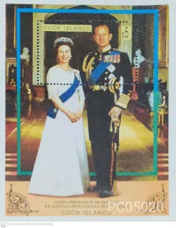 Cook Islands 1997 Golden Wedding Anniversary Queen Elizabeth and Prince Phillips UMM Miniature Sheet PC05020