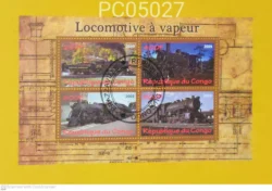 Congo 2009 Steam Engines Vintage Locomotive C.T.O. Miniature Sheet PC05027