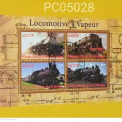 Congo 2009 Steam Engines Vintage Locomotive C.T.O. Miniature Sheet PC05028